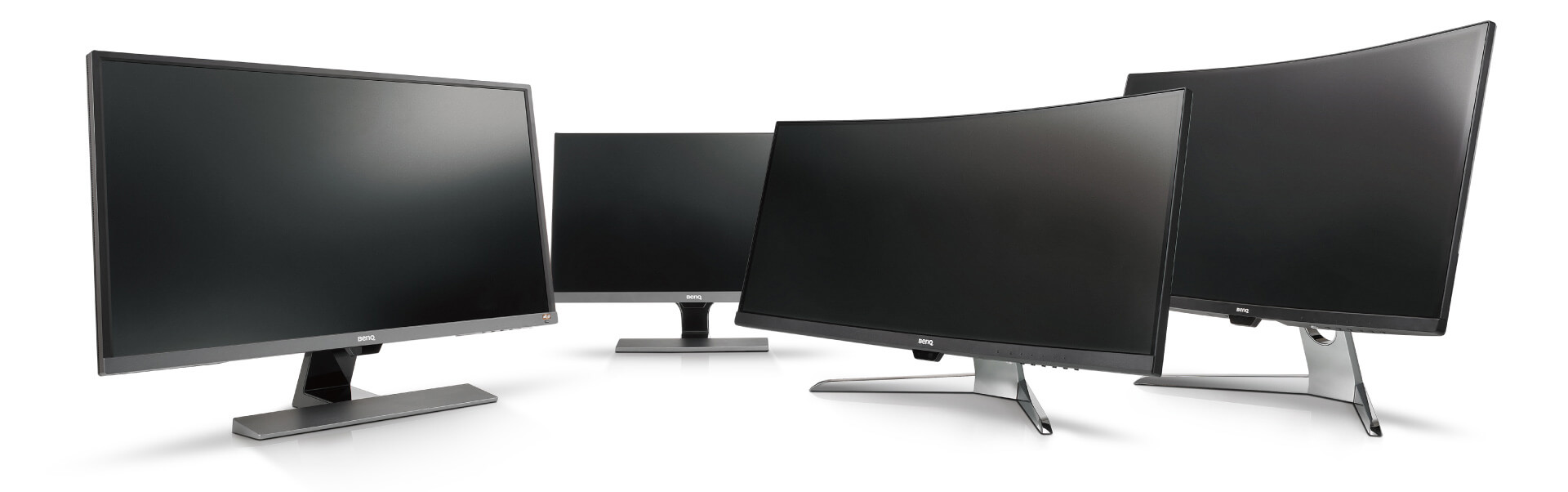 4 monitors side by side from BenQ's e-series